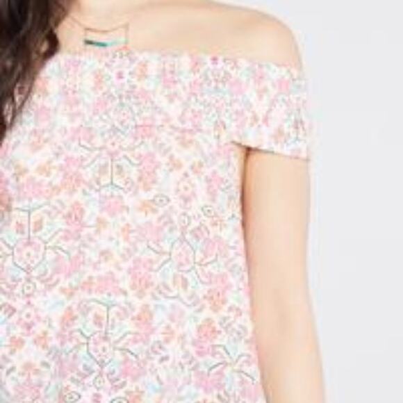 ModCloth Floral Off-Shoulder Top Size Medium - Picture 3 of 4
